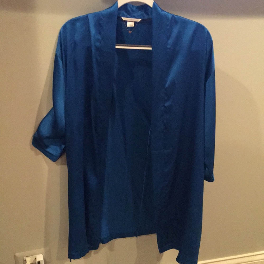 Victoria’s Secret blue silk robe